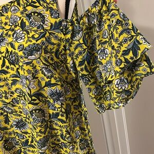 🆕MICHAEL KORS COLD SHOULDER FLORAL TOP SIZE L